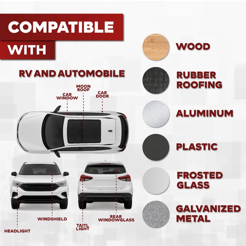 XFasten Butyl Sealing Tape, White, 1/8-In x 3/4-In x 30-Foot Plumbers Putty Tape, RV and Boat Sealant - Image 5